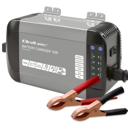 Qoltec Inteligentna ładowarka Monolith do akumulatorów LiFePO4 AGM GEL SLA | 10A | 24V