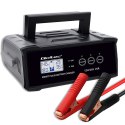 Qoltec Inteligentna mikroprocesorowa ładowarka 12V 24V 25A| Prostownik z funkcją naprawy do akumulatora AGM GEL SLA | LCD