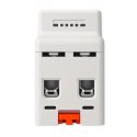 Qoltec Jednofazowy elektroniczny licznik watomierz | miernik zużycia energii | DIN35 | Zdalne sterowanie | Historia pomiaru | Wi
