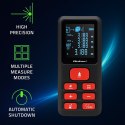 Qoltec Precyzyjny cyfrowy dalmierz laserowy | podświetlany LCD | 120m