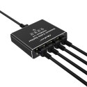 Qoltec Rozdzielacz Splitter Ethernet mini SWITCH 1x4 RJ45 | 1000Mb/s | USB-C | Aluminium