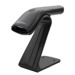 Qoltec Skaner czytnik kodów kreskowych + stojak na skaner | 1D | USB