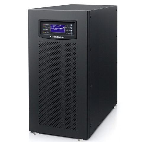 Qoltec Zasilacz awaryjny UPS 3- fazowy | 10kVA | LCD | EPO | USB | On-line | High frequency