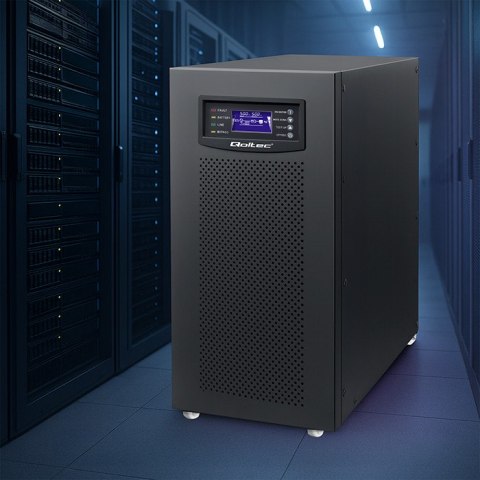 Qoltec Zasilacz awaryjny UPS 3- fazowy | 10kVA | LCD | EPO | USB | On-line | High frequency