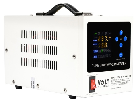 ZESTAW ZASILANIA AWARYJNEGO SINUS PRO 1100E PLUS (700/1100W) + LiFePO4 12,8V 100Ah(150A)