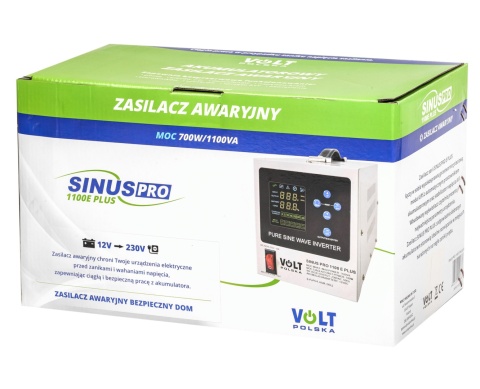 Zasilacz awaryjny Sinus Pro 1100 E PLUS 12/230V (700/1100W)