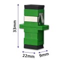 Qoltec Adapter światłowodowy SC/APC | Simplex | Singlemode