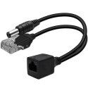 Qoltec Adapter zasilania PoE | LAN | RJ-45
