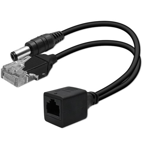 Qoltec Adapter zasilania PoE | LAN | RJ-45