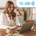 Qoltec Antena 4G LTE | 15dBi | dookólna | zewnętrzna | SMA | włókno szklane