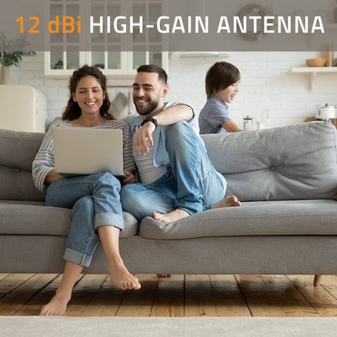 Qoltec Antena LoRa | 12dBi | dookólna | zewnętrzna | włókno szklane | 868 MHz | 1.5m