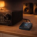 Qoltec Bezprzewodowy transmiter odbiornik Audio HiFi Home&Car| Bluetooth 6.0 | NFC | 2 x RCA | 1 x MiniJack 3.5mm| Mikrofon