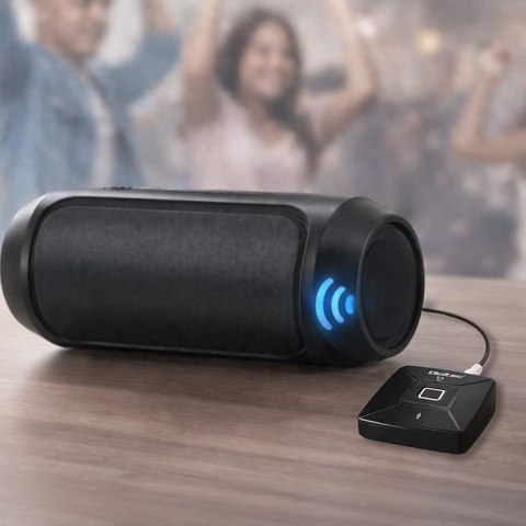 Qoltec Bezprzewodowy transmiter odbiornik Audio HiFi Home&Car| Bluetooth 6.0 | NFC | 2 x RCA | 1 x MiniJack 3.5mm| Mikrofon