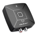 Qoltec Bezprzewodowy transmiter odbiornik Audio HiFi Home&Car| Bluetooth 6.0 | NFC | 2 x RCA | 1 x MiniJack 3.5mm| Mikrofon