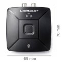 Qoltec Bezprzewodowy transmiter odbiornik Audio HiFi Home&Car| Bluetooth 6.0 | NFC | 2 x RCA | 1 x MiniJack 3.5mm| Mikrofon