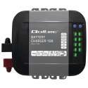 Qoltec Inteligentna ładowarka Monolith do akumulatorów LiFePO4 AGM GEL SLA | 10A | 12V