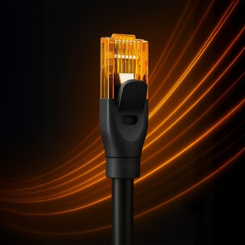 Qoltec Kabel Patchcord UTP | CAT6 | 2 x RJ-45 | High speed 1Gb/s | Pozłacane styki | 10m | czarny