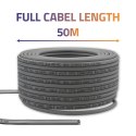 Qoltec Kabel Patchcord sieciowy skrętka UTP| Miedziany Cu |CAT6 | High speed 1Gb/s | LAN | 50m | szary