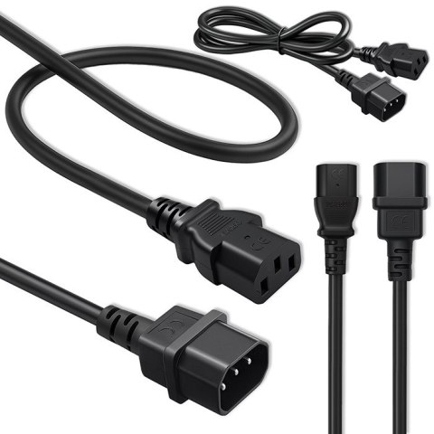Qoltec Kabel zasilający do UPS | C13/C14 | 1.8m