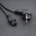 Qoltec Kabel zasilający koniczynka | 3pin | S03/ST1 | 1.4m