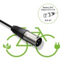 Qoltec Ładowarka do roweru elektrycznego 36V | 42V | 2A | 3P XLR-18mm +kabel zasilający