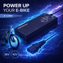 Qoltec Ładowarka do roweru elektrycznego 36V | 42V | 2A | C14-IEC-3P | +kabel zasilający