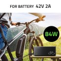 Qoltec Ładowarka do roweru elektrycznego 36V | 42V | 2A | GX12-3Pin +kabel zasilający
