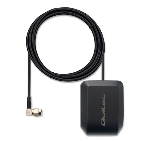 Qoltec Mobilna Antena GPS z podstawą magnetyczną | dookólna | 28dBi | 50W | SMA RA