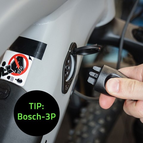 Qoltec Szybka Ładowarka do roweru elektrycznego 36V | 42V | 2A | wtyczka Bosch 3Pin +kabel zasilający