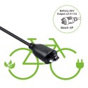 Qoltec Szybka Ładowarka do roweru elektrycznego 36V | 42V | 2A | wtyczka Bosch 3Pin +kabel zasilający