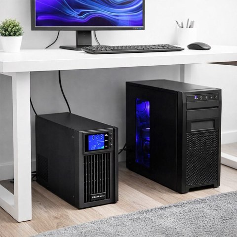 Qoltec Zasilacz awaryjny UPS Pure Sine Wave | 1kVA | 800W | AVR | LCD | Czysty Sinus