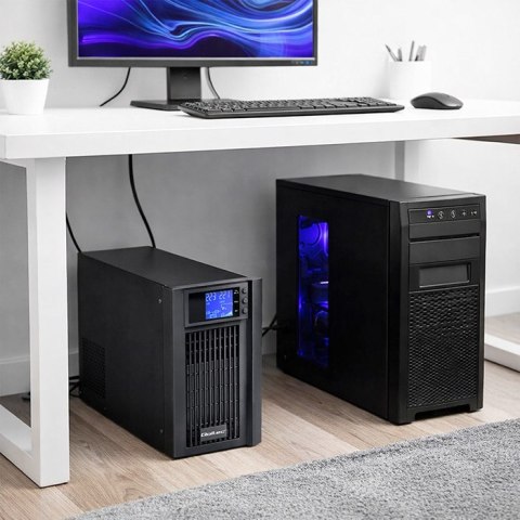 Qoltec Zasilacz awaryjny UPS Pure Sine Wave | 2kVA | 1600W | AVR | LCD | Czysty Sinus