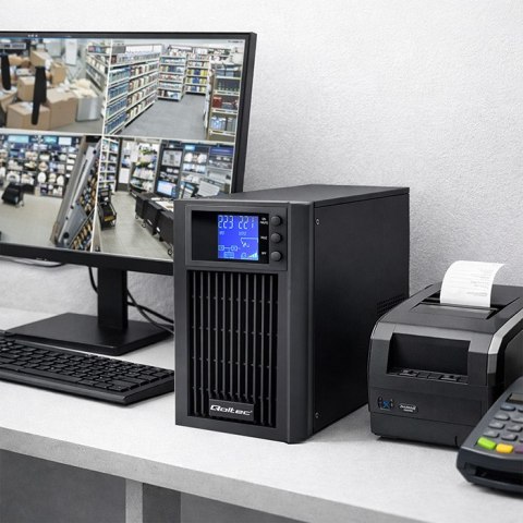 Qoltec Zasilacz awaryjny UPS Pure Sine Wave | 2kVA | 1600W | AVR | LCD | Czysty Sinus
