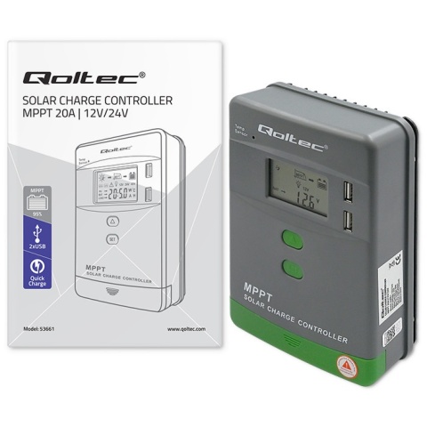 Zestaw Regulator solarny MPPT 20A + Akumulator LiFePO4 100Ah + Panel 180W