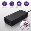 Qoltec Automatyczna ładowarka do akumulatora AGM GEL STD | Prostownik 12V | 2A | 24W | LED | Kabel 1.8m