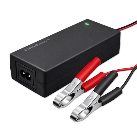Qoltec Automatyczna ładowarka do akumulatora AGM GEL STD | Prostownik 12V | 2A | 24W | LED | Kabel 1.8m