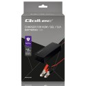 Qoltec Automatyczna ładowarka do akumulatora AGM GEL STD | Prostownik 12V | 2A | 24W | LED | Kabel 1.8m