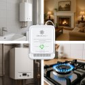 Qoltec Certyfikowany Czujnik wycieku gazu ziemnego | detektor CH4 | NG | Tuya | Wi-Fi | alarm 85dB | LED
