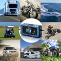 Qoltec Inteligentna mikroprocesorowa ładowarka 12V 15A | Prostownik z funkcją naprawy | AGM GEL LiFePO4 | 9- stopniowe ładowanie