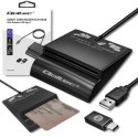 Qoltec Inteligentny czytnik chipowych kart ID SCR-0636 | USB typu C