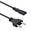 Qoltec Kabel zasilający IEC C7 | CEE 7/16 | ósemka | 2x0.75mm² | Czysta miedz CU | 1m