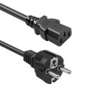 Qoltec Kabel zasilający SCHUKO | IEC C13 | CEE 7/7 | 3x1.00mm² | Czysta miedź Cu | 1.5m