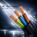 Qoltec Kabel zasilający SCHUKO | IEC C13 | CEE 7/7 | 3x1.00mm² | Czysta miedź Cu | 1.5m
