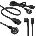 Qoltec Kabel zasilający SCHUKO | IEC C13 | CEE 7/7 | 3x1.00mm² | Czysta miedź Cu | 2.5m