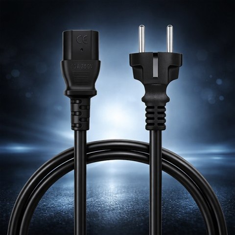 Qoltec Kabel zasilający SCHUKO | IEC C13 | CEE 7/7 | 3x1.00mm² | Czysta miedź Cu | 3m