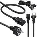 Qoltec Kabel zasilający SCHUKO | IEC C13 | CEE 7/7 | 3x1.00mm² | Czysta miedź Cu | 3m