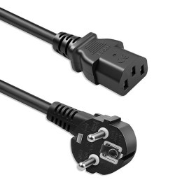 Qoltec Kabel zasilający SCHUKO | IEC C13 | CEE 7/7 | 3x1.00mm² | Czysta miedź Cu | 3m
