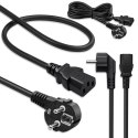 Qoltec Kabel zasilający SCHUKO | IEC C13 | CEE 7/7 | 3x1.00mm² | Czysta miedź Cu | 3m
