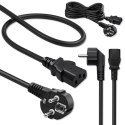 Qoltec Kabel zasilający SCHUKO | IEC C13 | CEE 7/7 | 3x1.00mm² | Czysta miedź Cu | 5m