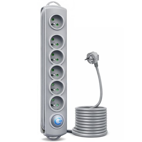 Qoltec Listwa antyprzepięciowa| 8 gniazd | 3m